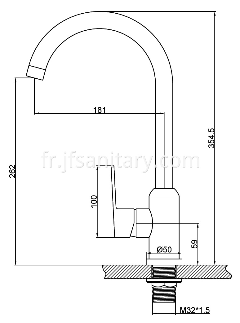 JF-6116-B Dimension drawing